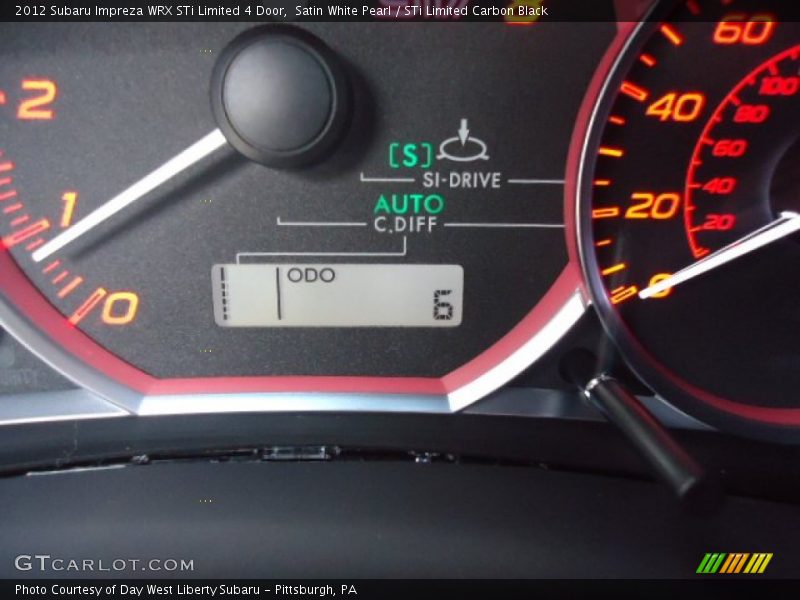 Satin White Pearl / STi Limited Carbon Black 2012 Subaru Impreza WRX STi Limited 4 Door