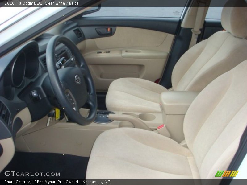 Clear White / Beige 2010 Kia Optima LX
