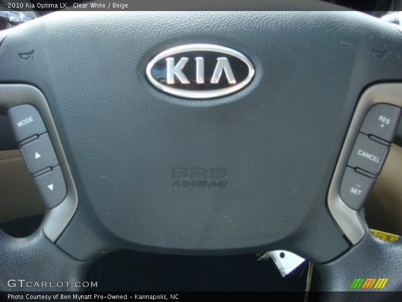 Clear White / Beige 2010 Kia Optima LX