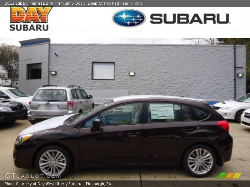 Deep Cherry Red Pearl / Ivory 2012 Subaru Impreza 2.0i Premium 5 Door