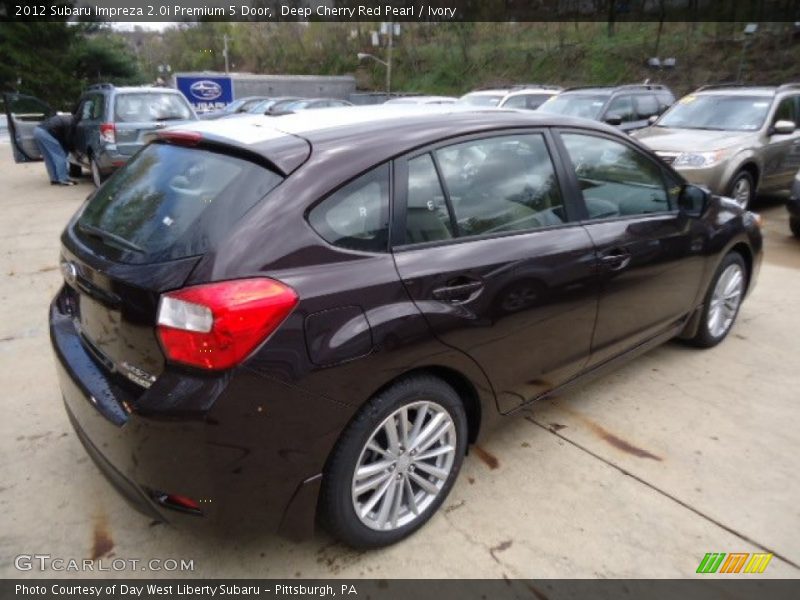 Deep Cherry Red Pearl / Ivory 2012 Subaru Impreza 2.0i Premium 5 Door