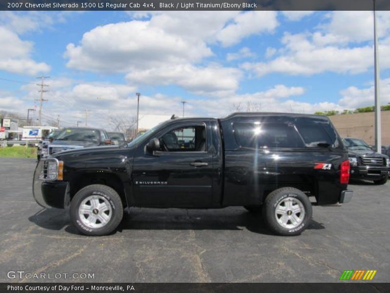 Black / Light Titanium/Ebony Black 2007 Chevrolet Silverado 1500 LS Regular Cab 4x4