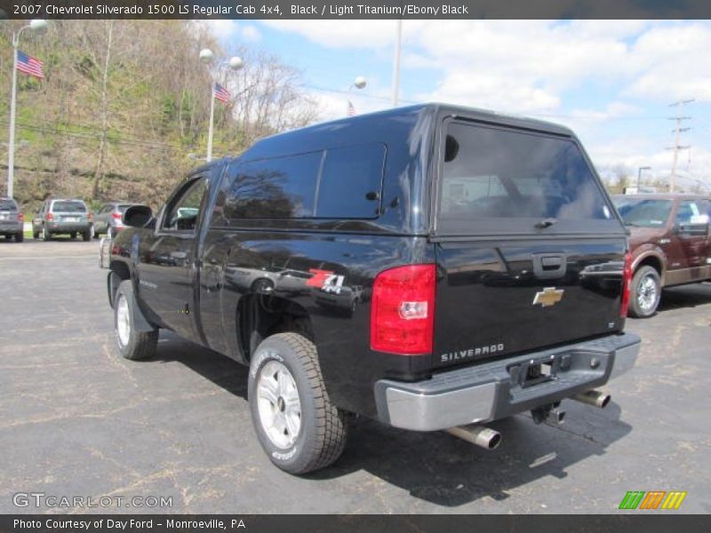 Black / Light Titanium/Ebony Black 2007 Chevrolet Silverado 1500 LS Regular Cab 4x4