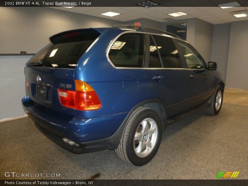 Topaz Blue Metallic / Beige 2002 BMW X5 4.4i