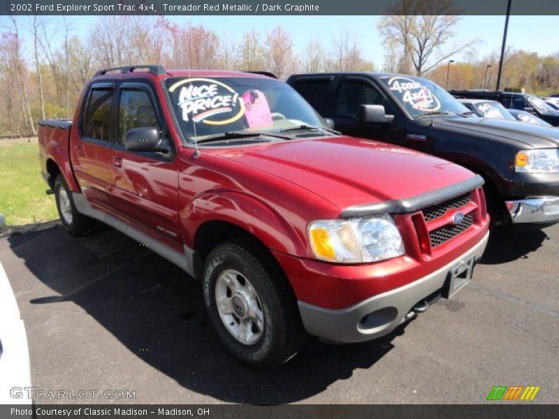 Toreador Red Metallic / Dark Graphite 2002 Ford Explorer Sport Trac 4x4