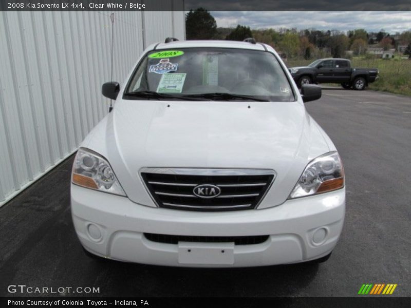 Clear White / Beige 2008 Kia Sorento LX 4x4