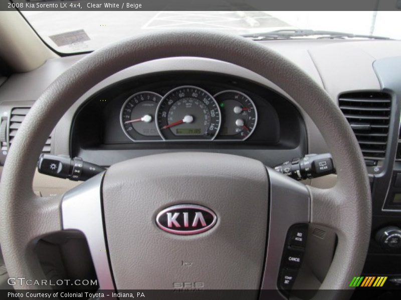 Clear White / Beige 2008 Kia Sorento LX 4x4