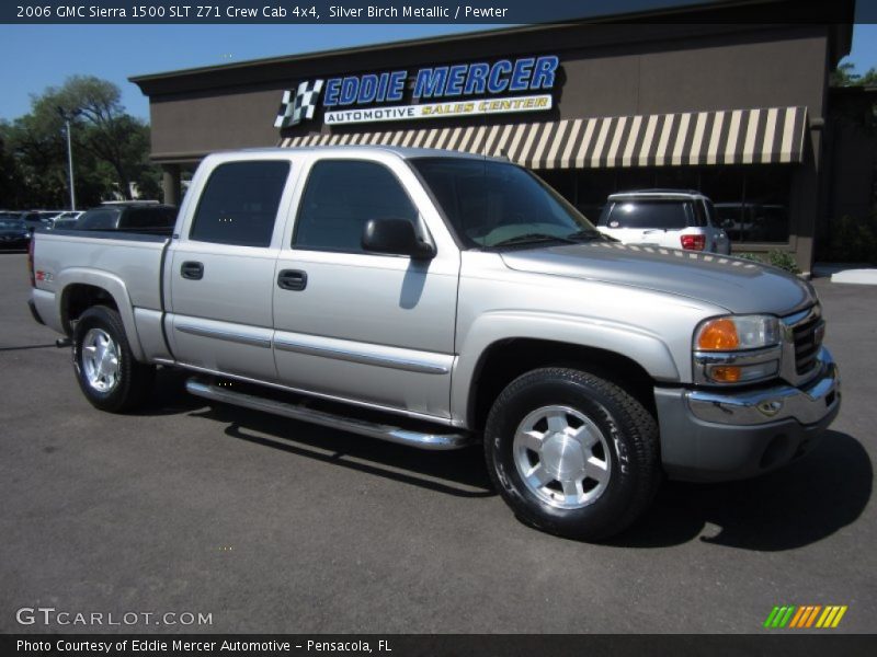 Silver Birch Metallic / Pewter 2006 GMC Sierra 1500 SLT Z71 Crew Cab 4x4