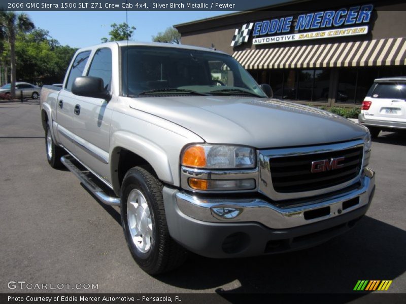 Silver Birch Metallic / Pewter 2006 GMC Sierra 1500 SLT Z71 Crew Cab 4x4