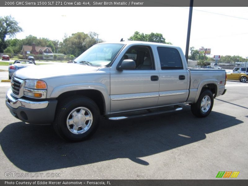 Silver Birch Metallic / Pewter 2006 GMC Sierra 1500 SLT Z71 Crew Cab 4x4