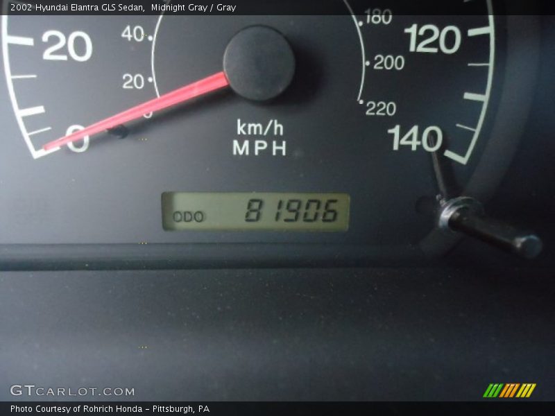 Midnight Gray / Gray 2002 Hyundai Elantra GLS Sedan