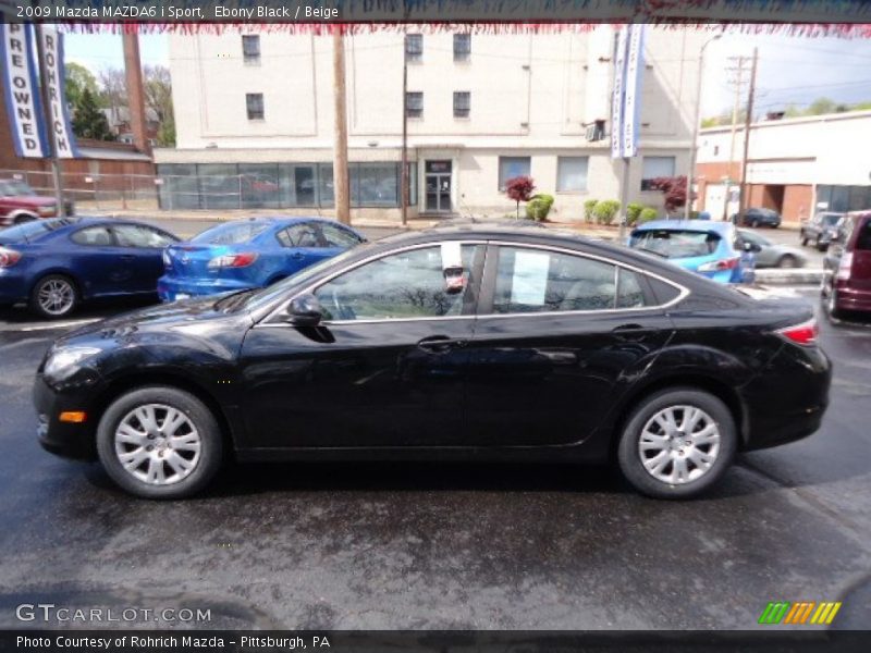 Ebony Black / Beige 2009 Mazda MAZDA6 i Sport