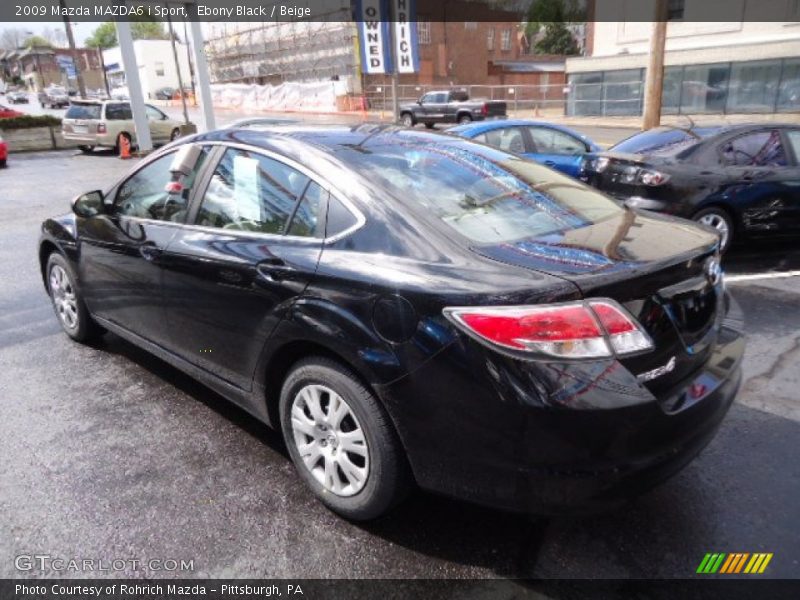 Ebony Black / Beige 2009 Mazda MAZDA6 i Sport