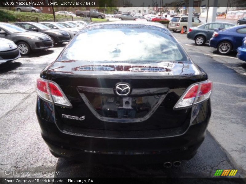Ebony Black / Beige 2009 Mazda MAZDA6 i Sport