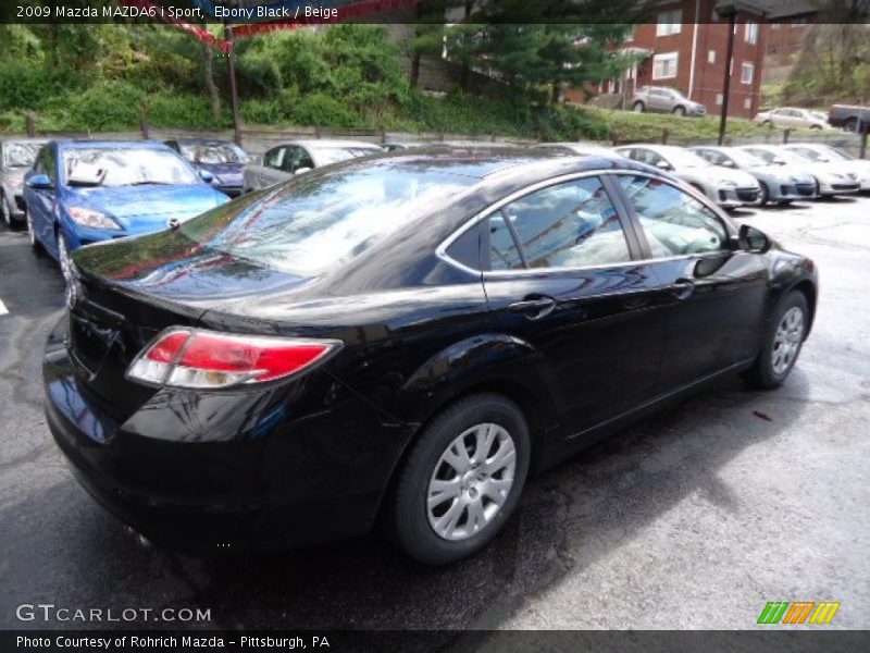 Ebony Black / Beige 2009 Mazda MAZDA6 i Sport