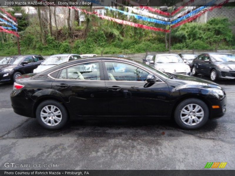 Ebony Black / Beige 2009 Mazda MAZDA6 i Sport