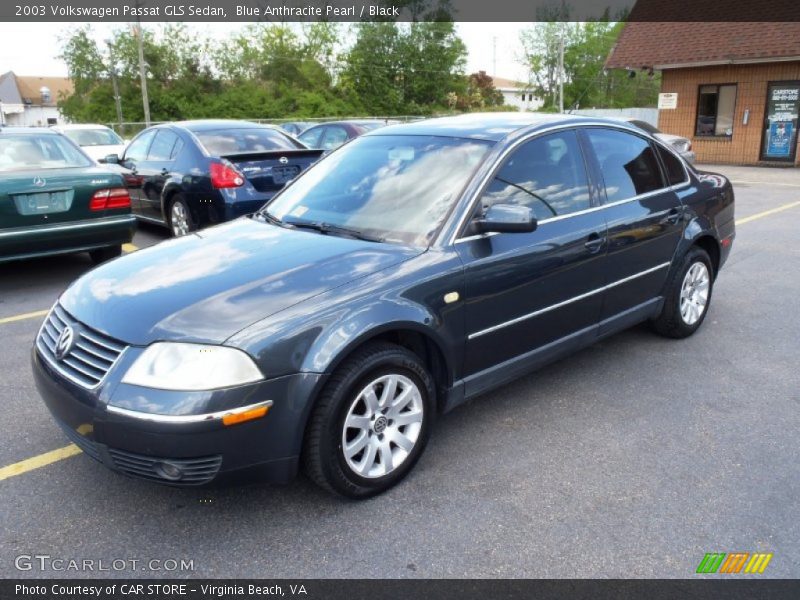 Blue Anthracite Pearl / Black 2003 Volkswagen Passat GLS Sedan