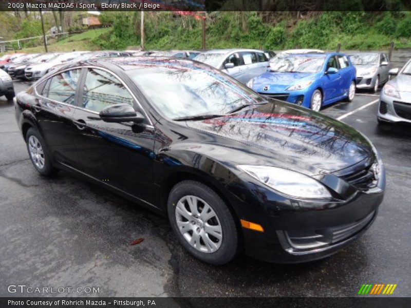 Ebony Black / Beige 2009 Mazda MAZDA6 i Sport