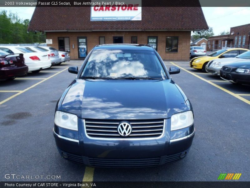 Blue Anthracite Pearl / Black 2003 Volkswagen Passat GLS Sedan