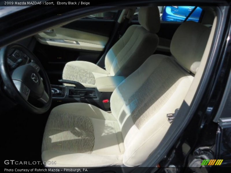 Ebony Black / Beige 2009 Mazda MAZDA6 i Sport