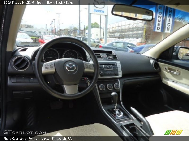 Ebony Black / Beige 2009 Mazda MAZDA6 i Sport