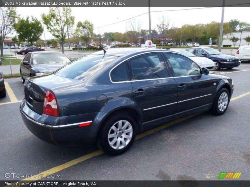 Blue Anthracite Pearl / Black 2003 Volkswagen Passat GLS Sedan