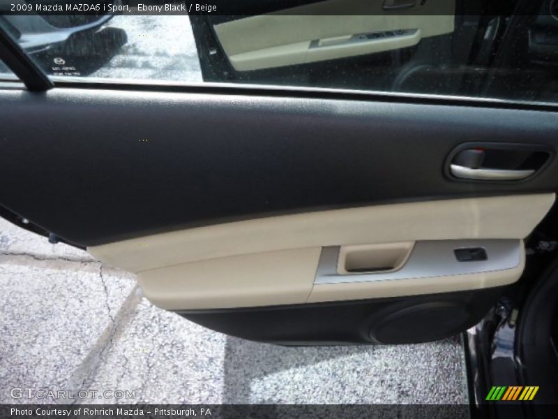 Ebony Black / Beige 2009 Mazda MAZDA6 i Sport
