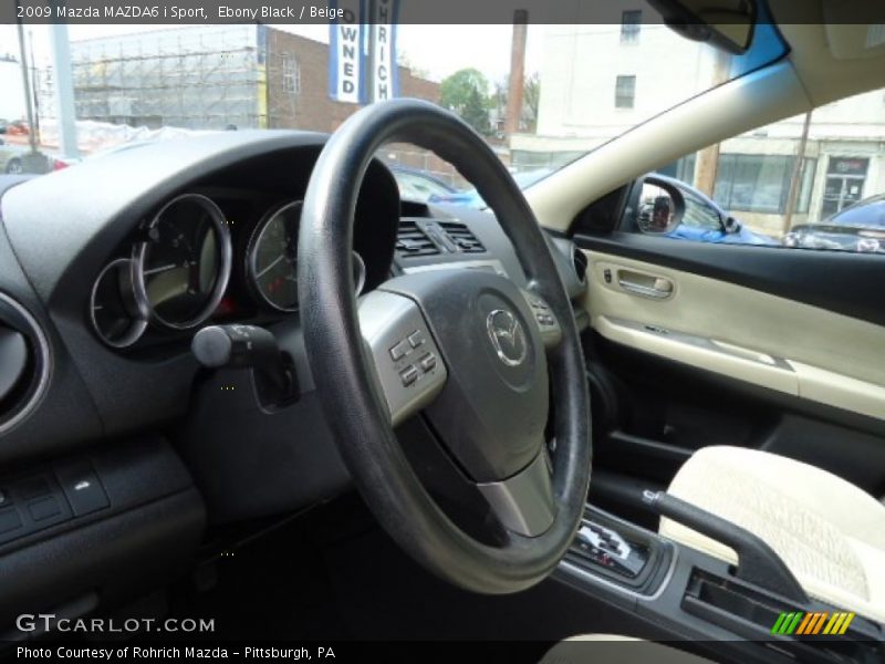 Ebony Black / Beige 2009 Mazda MAZDA6 i Sport