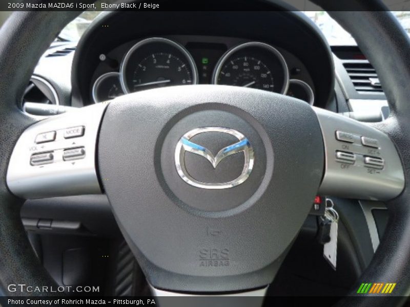 Ebony Black / Beige 2009 Mazda MAZDA6 i Sport