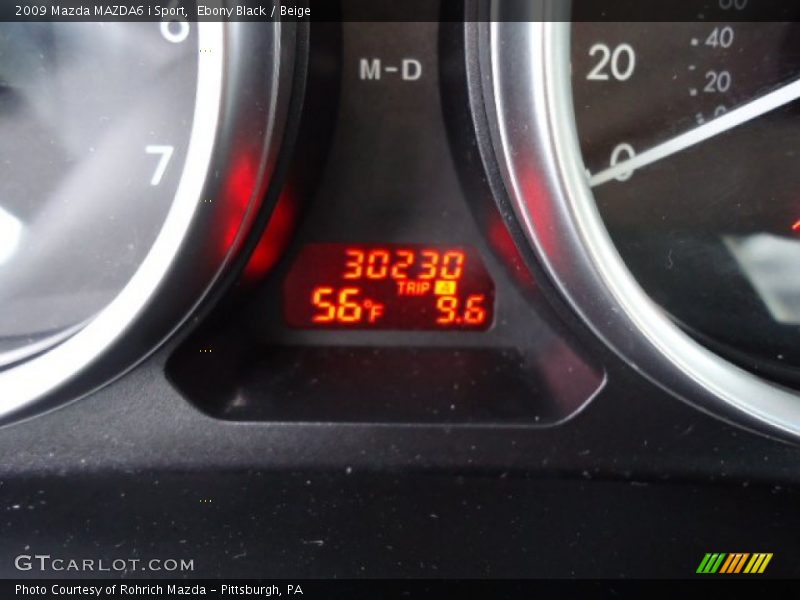 Ebony Black / Beige 2009 Mazda MAZDA6 i Sport