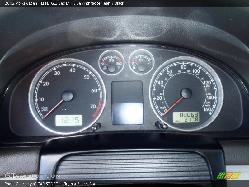 Blue Anthracite Pearl / Black 2003 Volkswagen Passat GLS Sedan