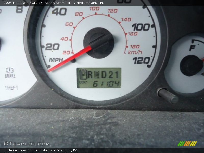 Satin Silver Metallic / Medium/Dark Flint 2004 Ford Escape XLS V6