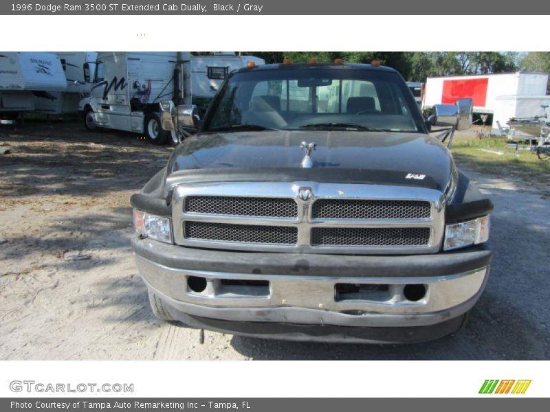 Black / Gray 1996 Dodge Ram 3500 ST Extended Cab Dually