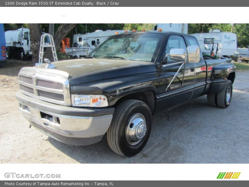 Black / Gray 1996 Dodge Ram 3500 ST Extended Cab Dually