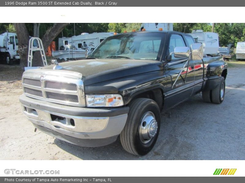 Black / Gray 1996 Dodge Ram 3500 ST Extended Cab Dually