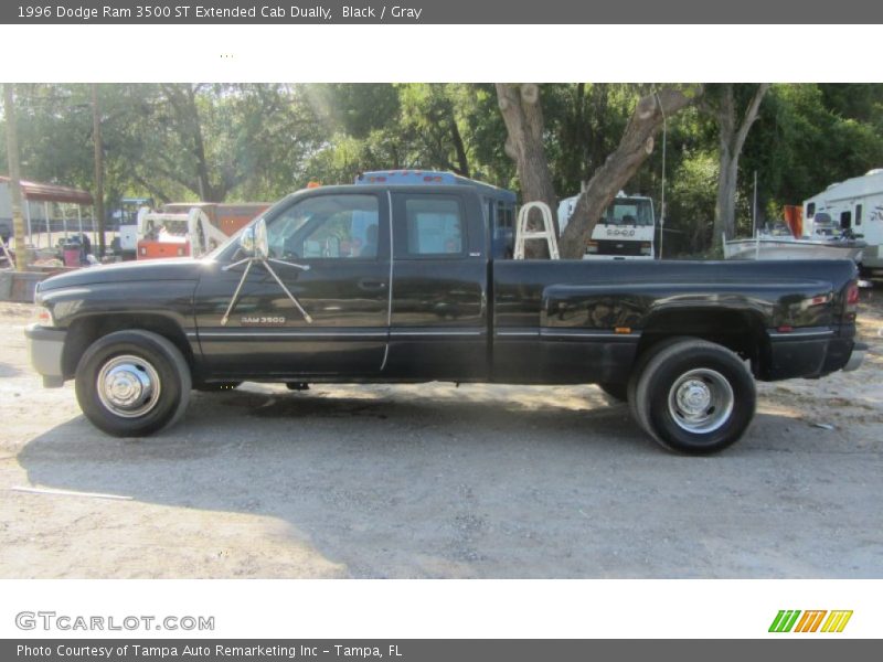 Black / Gray 1996 Dodge Ram 3500 ST Extended Cab Dually