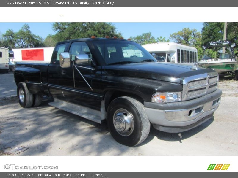 Black / Gray 1996 Dodge Ram 3500 ST Extended Cab Dually