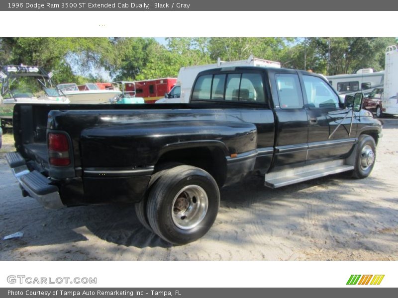 Black / Gray 1996 Dodge Ram 3500 ST Extended Cab Dually