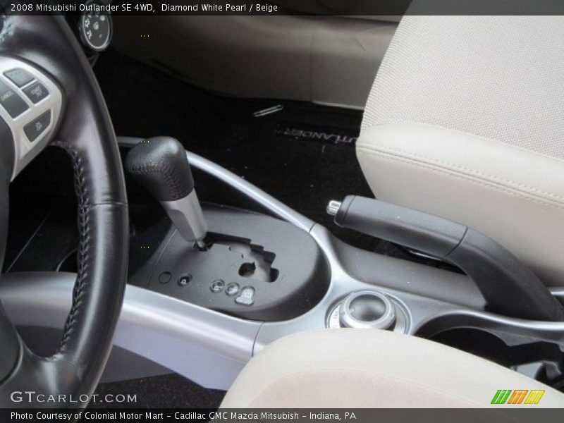 Diamond White Pearl / Beige 2008 Mitsubishi Outlander SE 4WD