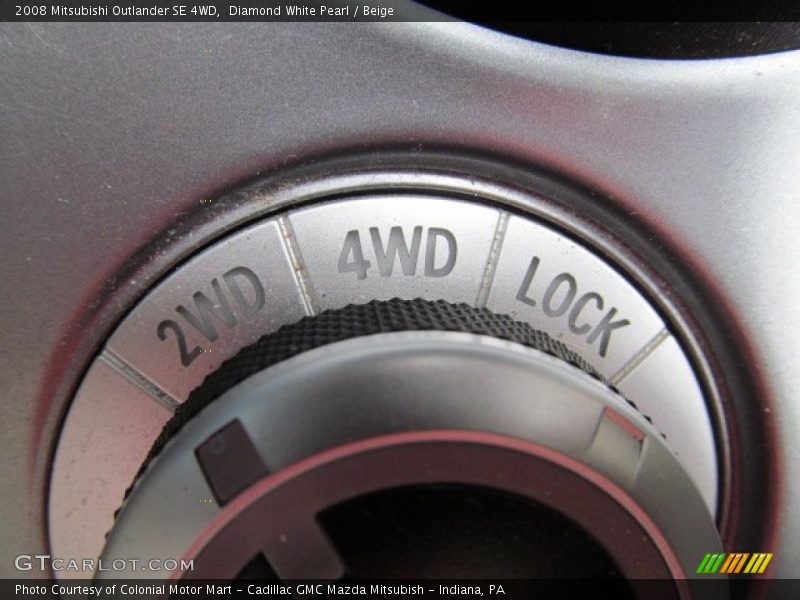 Controls of 2008 Outlander SE 4WD