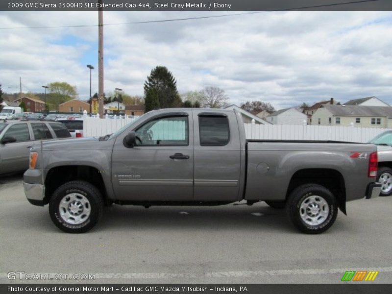 Steel Gray Metallic / Ebony 2009 GMC Sierra 2500HD SLE Extended Cab 4x4