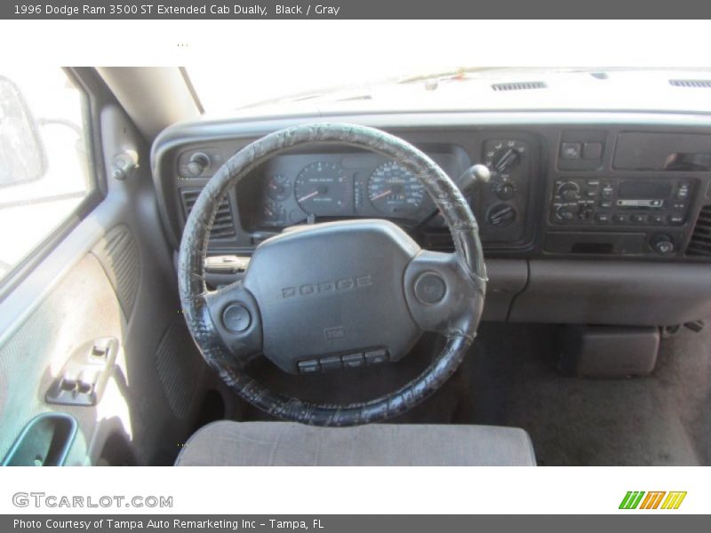 Black / Gray 1996 Dodge Ram 3500 ST Extended Cab Dually
