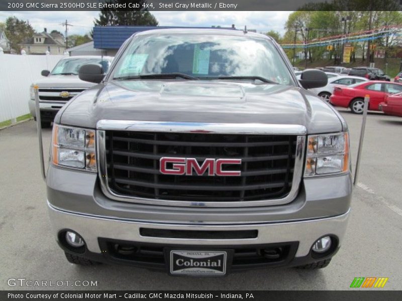 Steel Gray Metallic / Ebony 2009 GMC Sierra 2500HD SLE Extended Cab 4x4