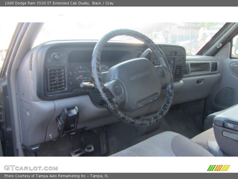 Black / Gray 1996 Dodge Ram 3500 ST Extended Cab Dually
