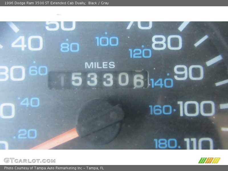 Black / Gray 1996 Dodge Ram 3500 ST Extended Cab Dually