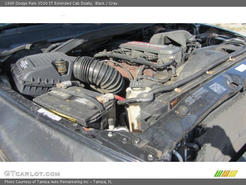 Black / Gray 1996 Dodge Ram 3500 ST Extended Cab Dually