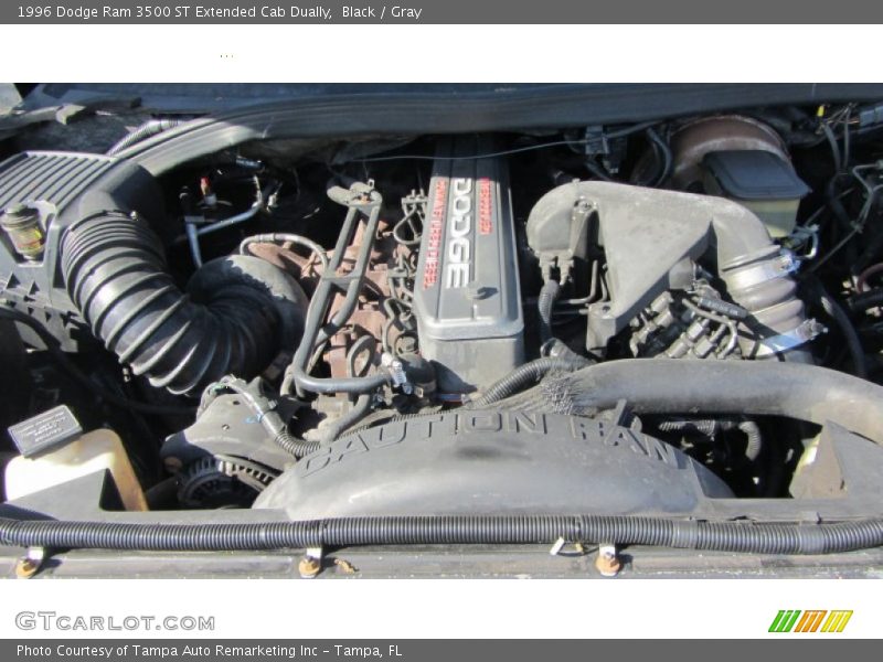 Black / Gray 1996 Dodge Ram 3500 ST Extended Cab Dually