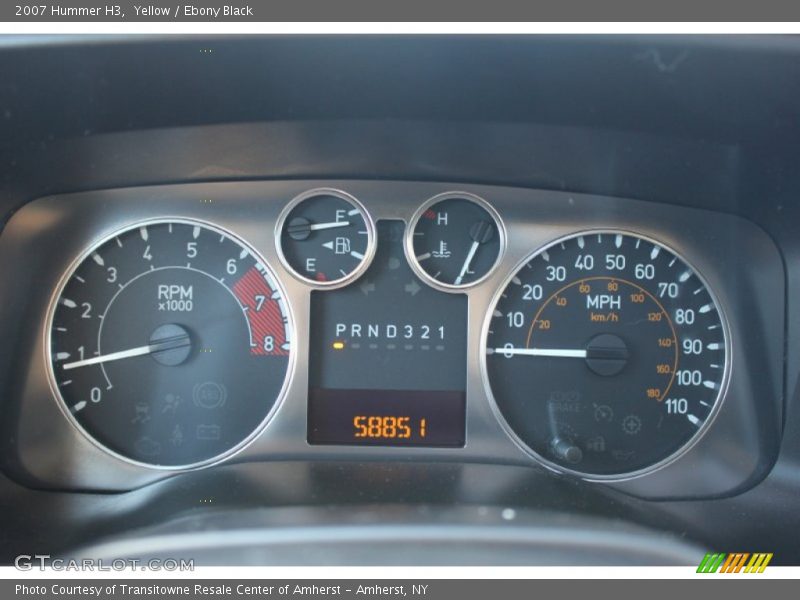 Yellow / Ebony Black 2007 Hummer H3