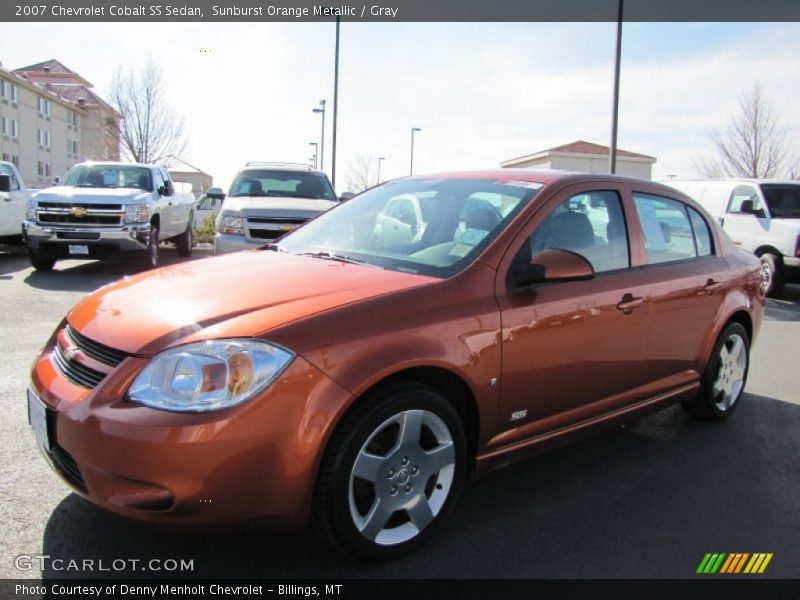 Sunburst Orange Metallic / Gray 2007 Chevrolet Cobalt SS Sedan