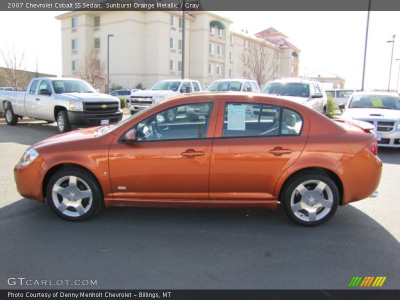 Sunburst Orange Metallic / Gray 2007 Chevrolet Cobalt SS Sedan